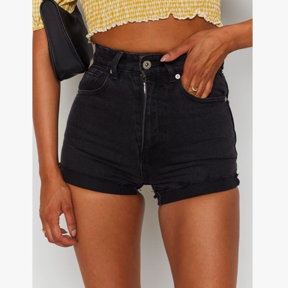Garage Black Denim Shorts